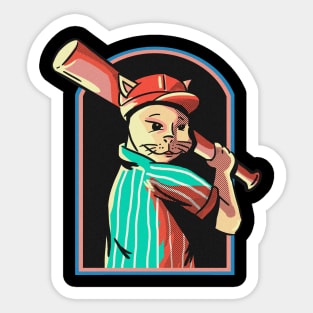 Baseball The Cat Sticker